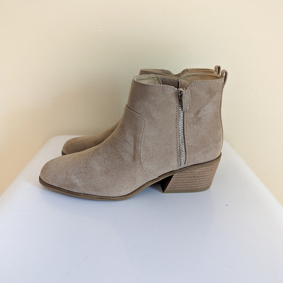 Dr. Scholl's Tan Suede Ankle Boots - Picture 3 of 6